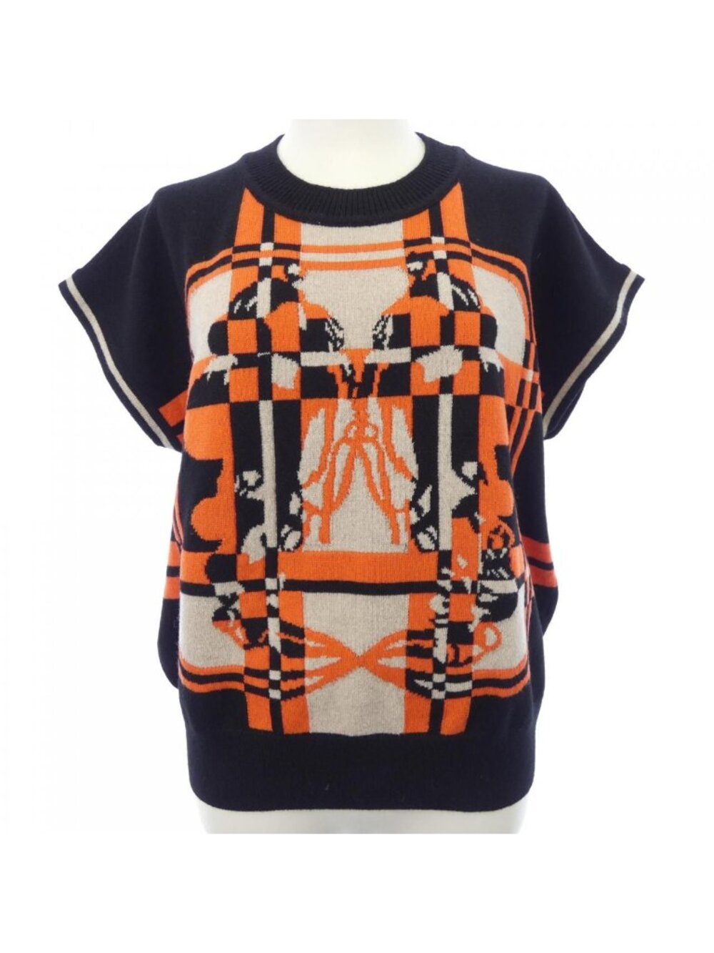 Hermes Brides de Gala Tartan Knit Sweater